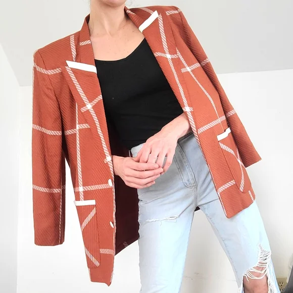 VINTAGE - Burnt orange blazer - Picture 2 of 16